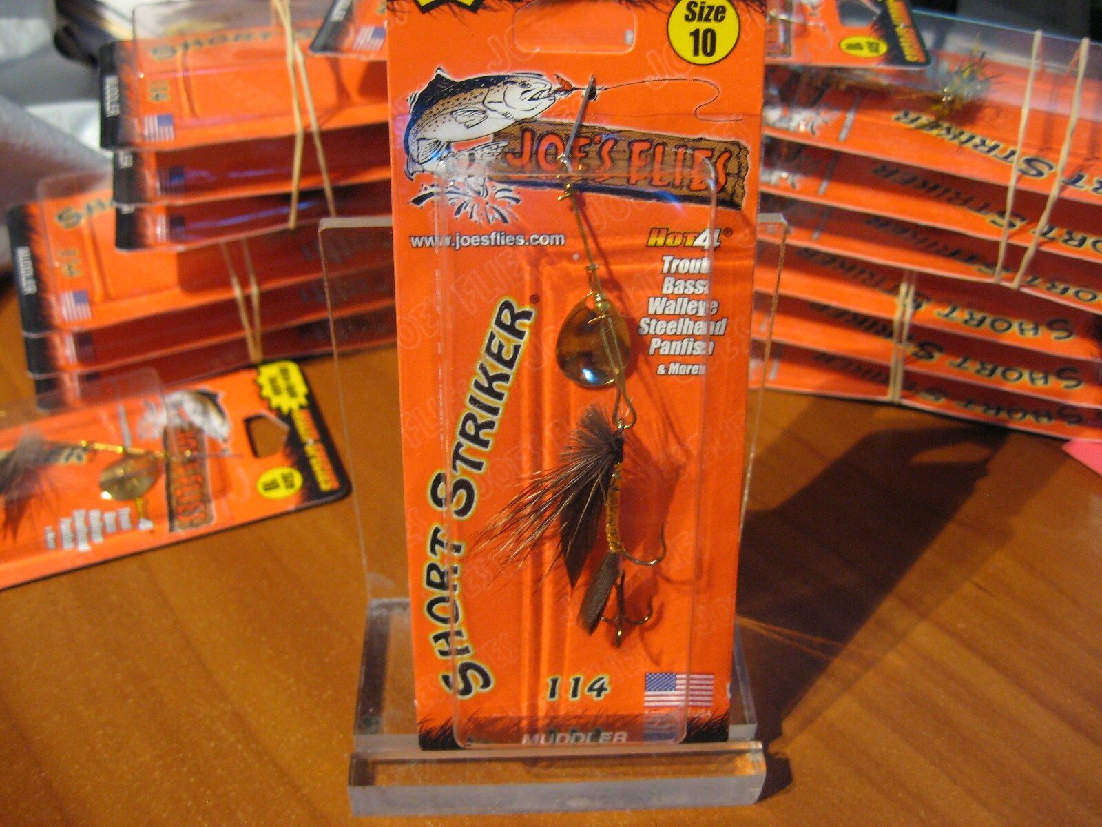 2 Joe's Flies Size 10 Inline SpinnerBaits Short Striker / Muddler 114-10