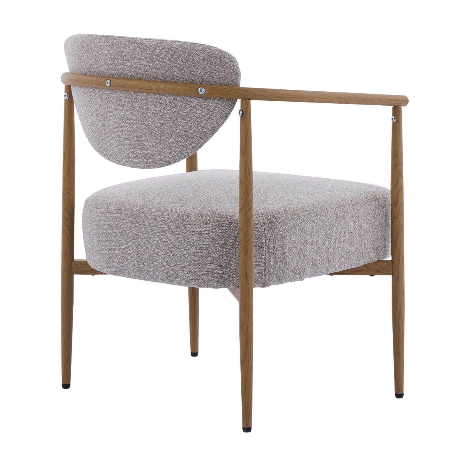 Soft Woven Fabric Chair Set with Foam & Metal Frame