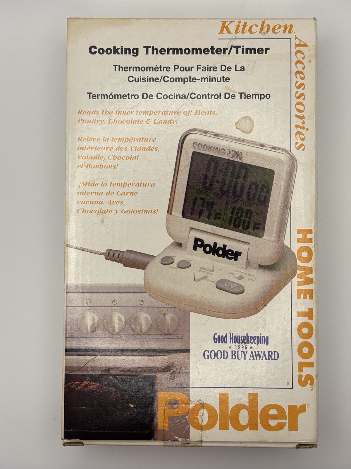 Vintage Polder Digital Cooking Thermometer Timer NOS New Sealed
