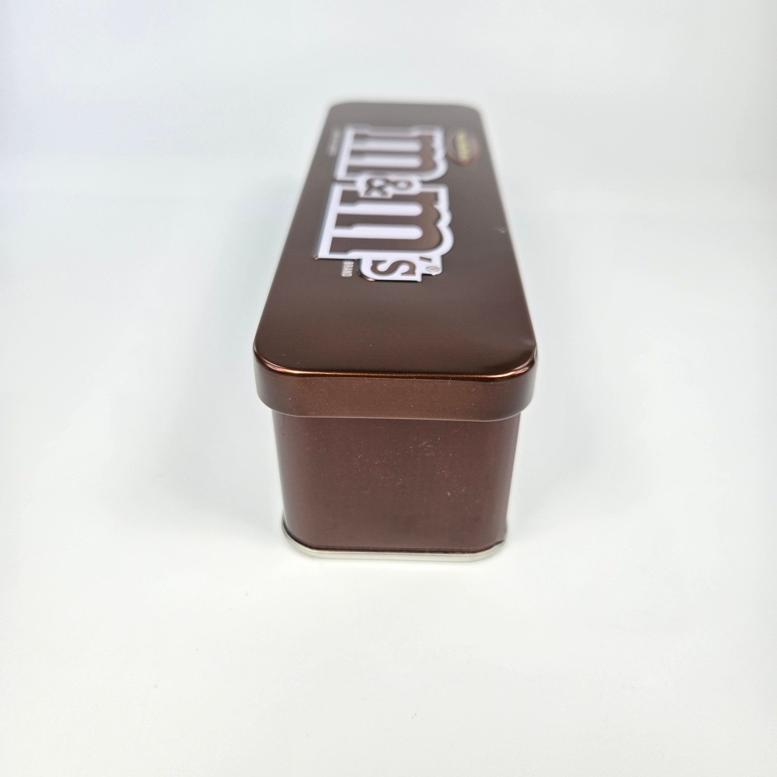 Vintage M&Ms Milk Chocolate Candy Tin Metal Rectangular Collectible Box Fun Size