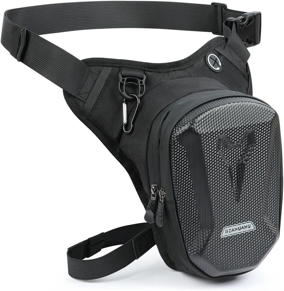 Motorcycle Leg Bag, Thigh Bag, Motorcycle Cycling Drop Leg Bag, with Headphon...