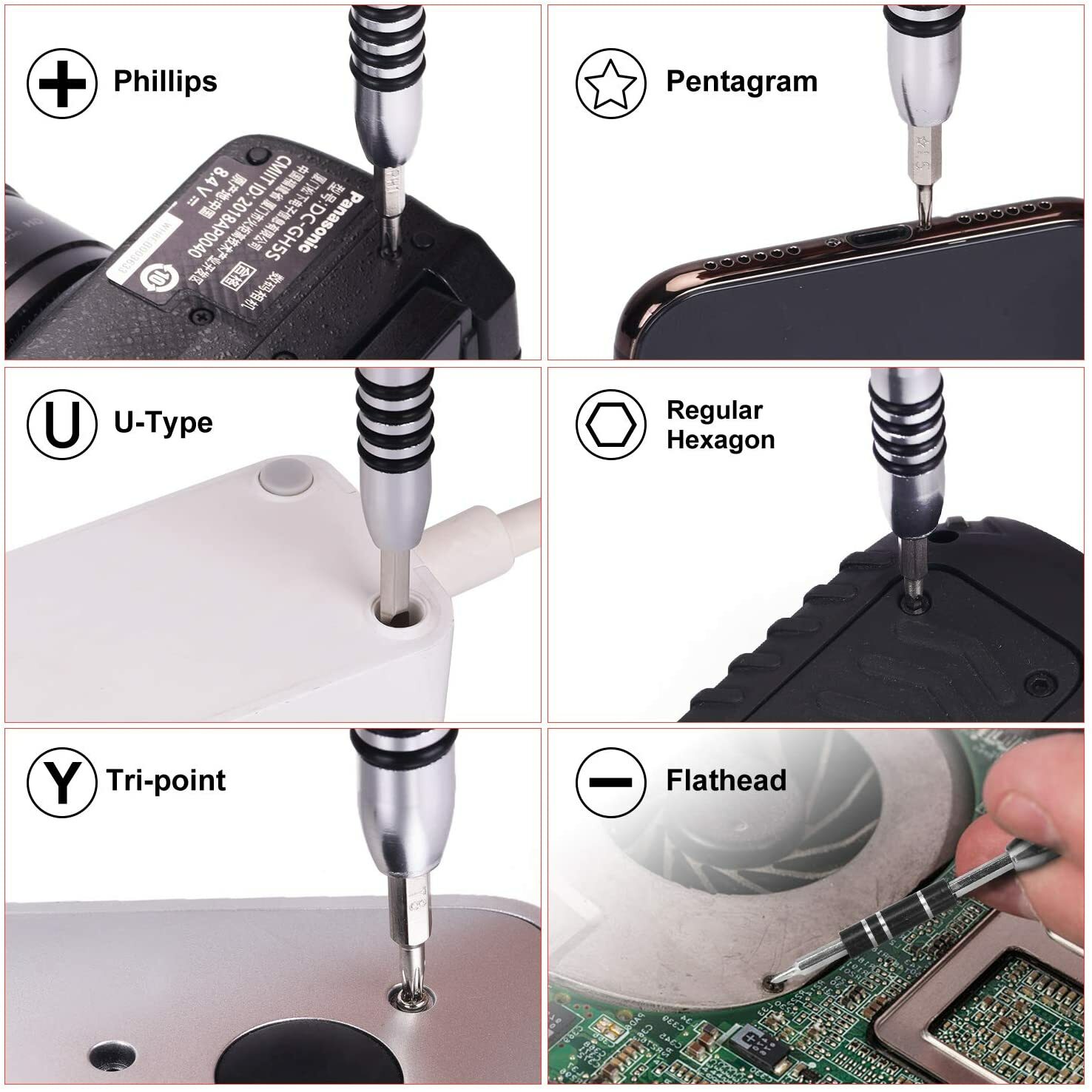 115 in 1 Magnetic Screwdriver Bit Set Tool Kit Repair For iPhone MacBook PC