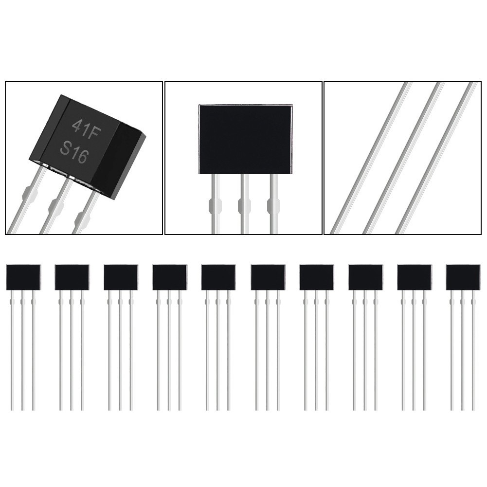 10pcs 41F Bipolar Hall Element Sensor for Motor Control and Speed Sensing