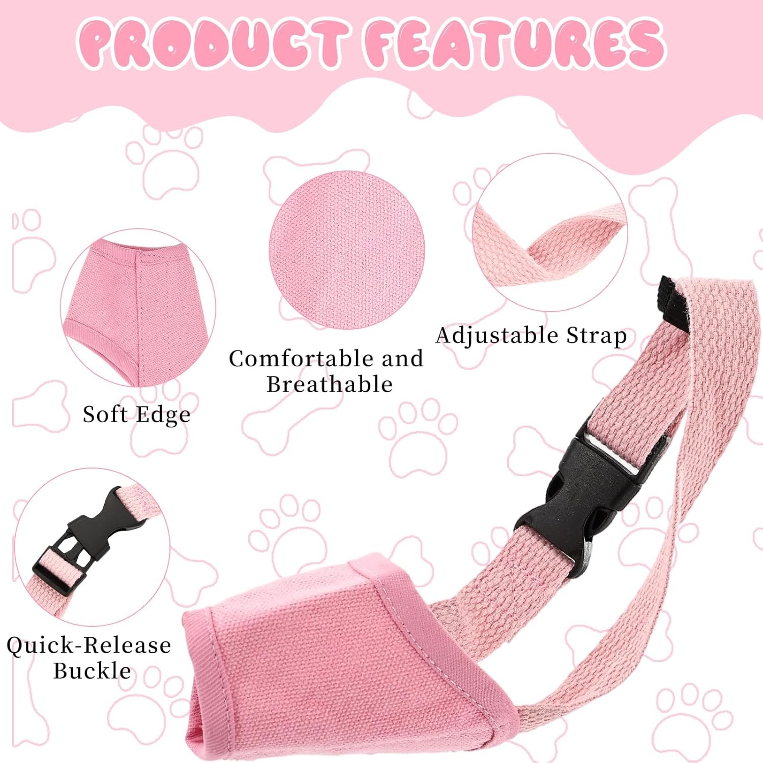 Dog Muzzle Small Dogs Breathable Adjustable Puppy Muzzles Small Dog Muzzle
