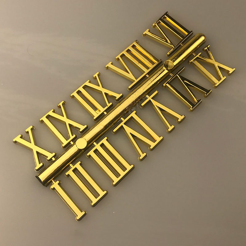 Wall Watch Numbers 0 To 11 Arabic Roman Digits DIY Kits Repair Replacement Parts