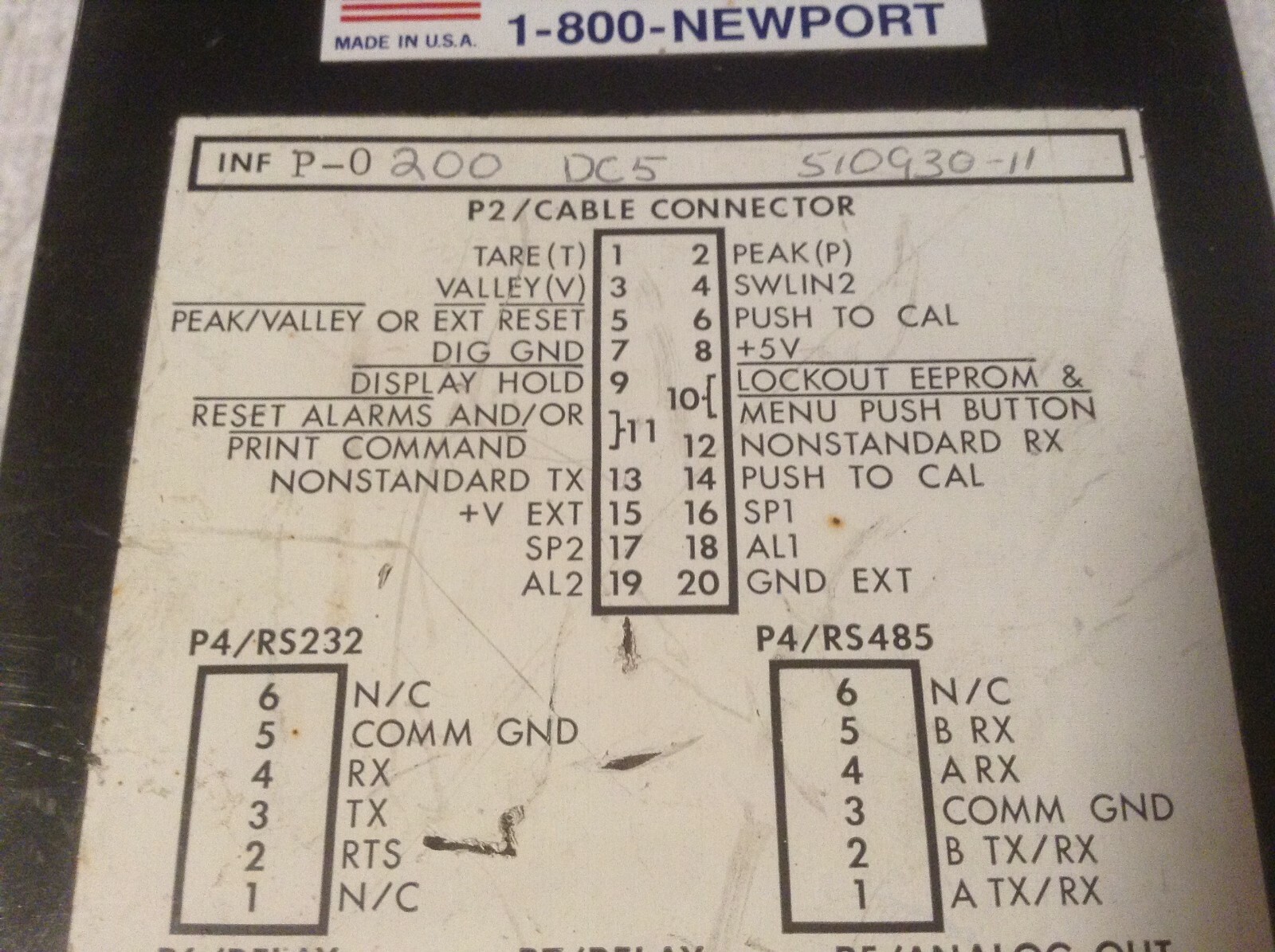 Newport P-0200-PC5 Digital Meter