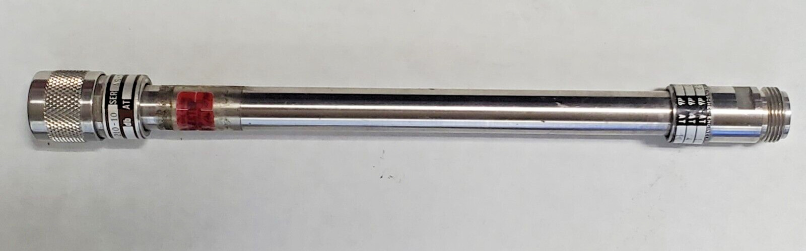 Weinschel 210-10 Type-N Fixed Attenuator 4-10GHz 10dB tested, nice (navy reject)