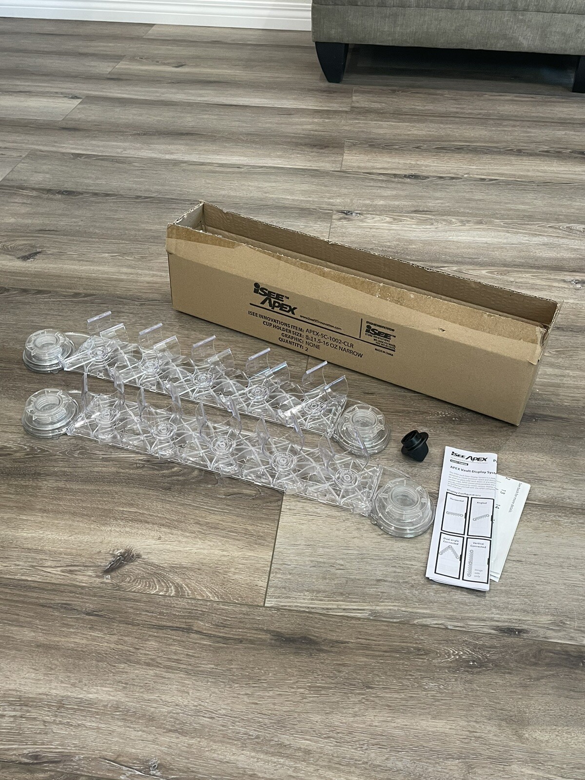 iSEE Apex Vault Display Cooler Door Rack, APEX-5C-1002-CLR “Narrow” Set of 2