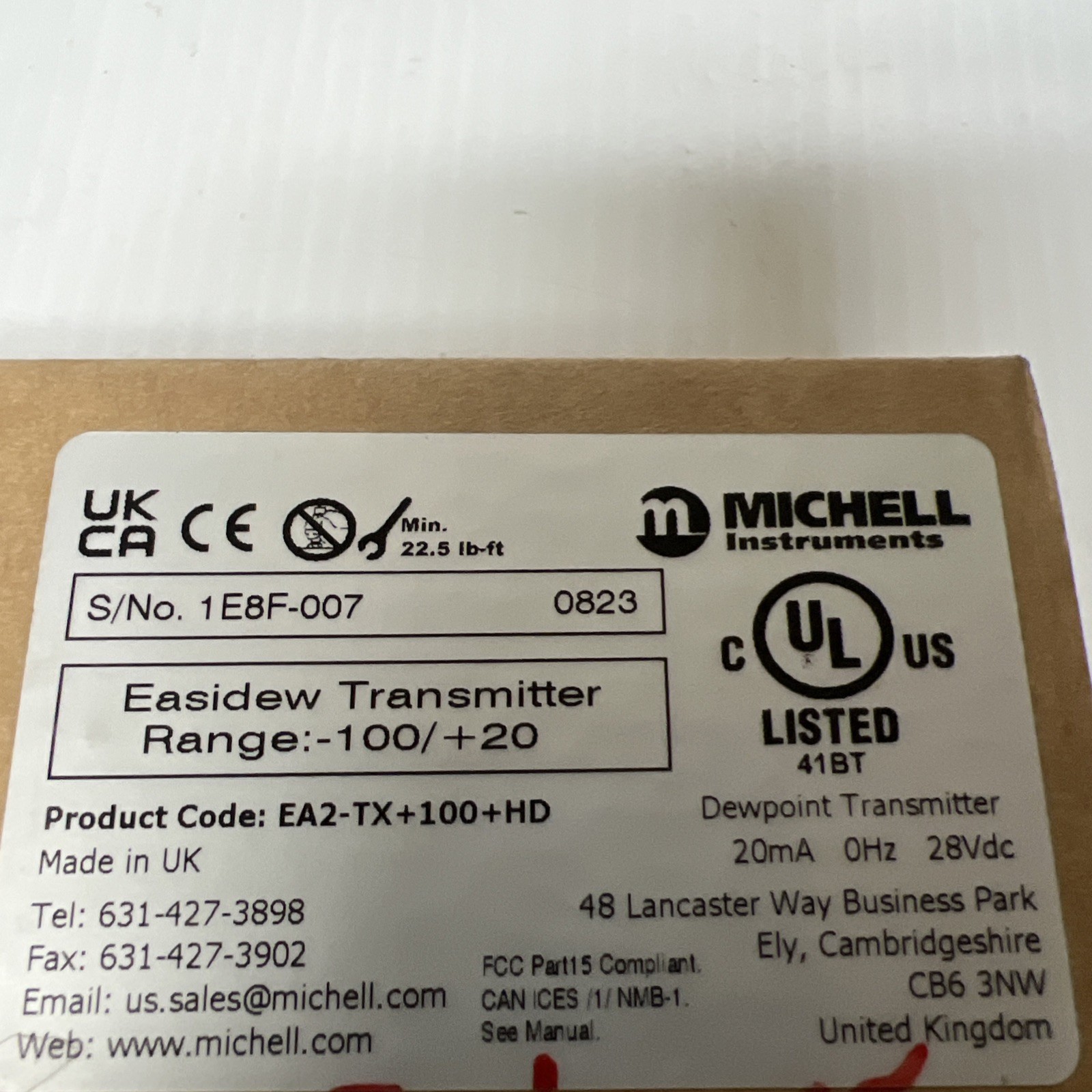 1PCS NEW Michell EA2+TX+100+HD Dew point meter transmitter