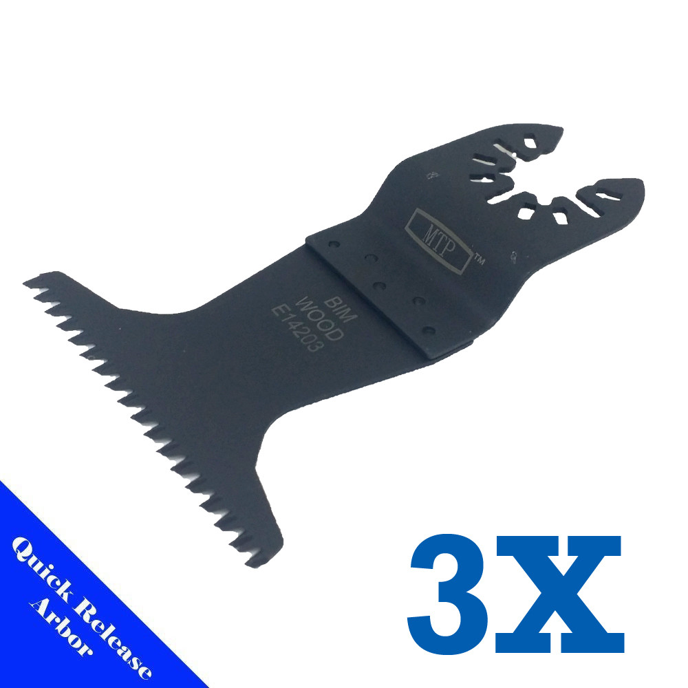 3 Bi-metal Saw Blade Oscillating Wood Metal Cutting Work DIY Universal Fit