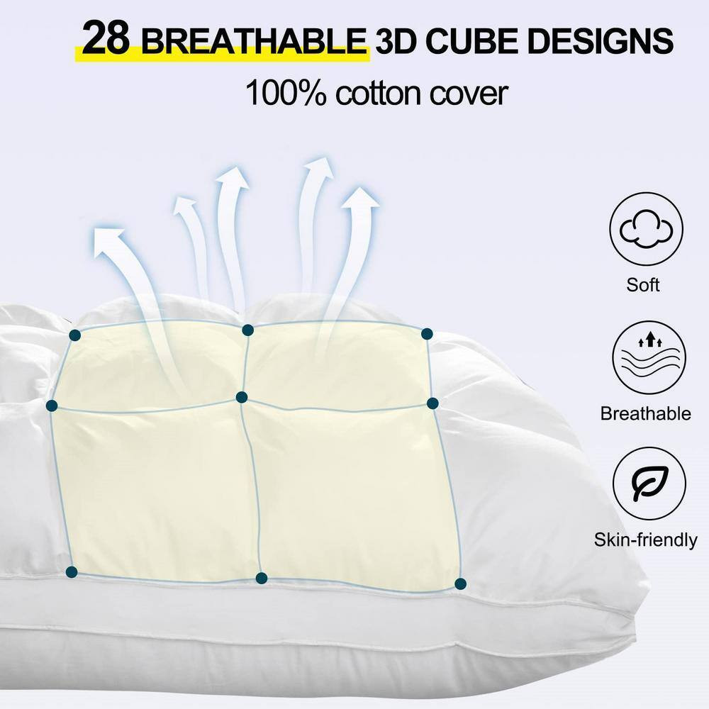 Soft Pillows Standard for Sleeping, Support Bed Pillows, Fluffy down Alternative