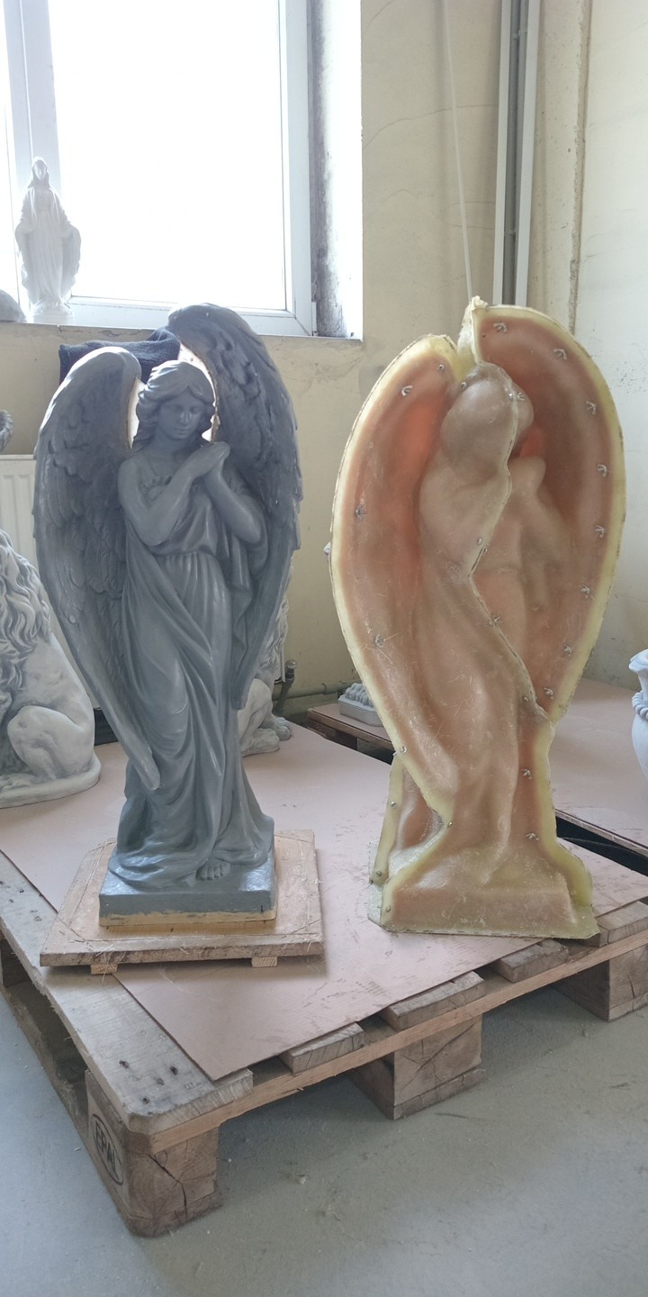 Polyurethane flexible mold with a plastic frame "Angel of Salvation"