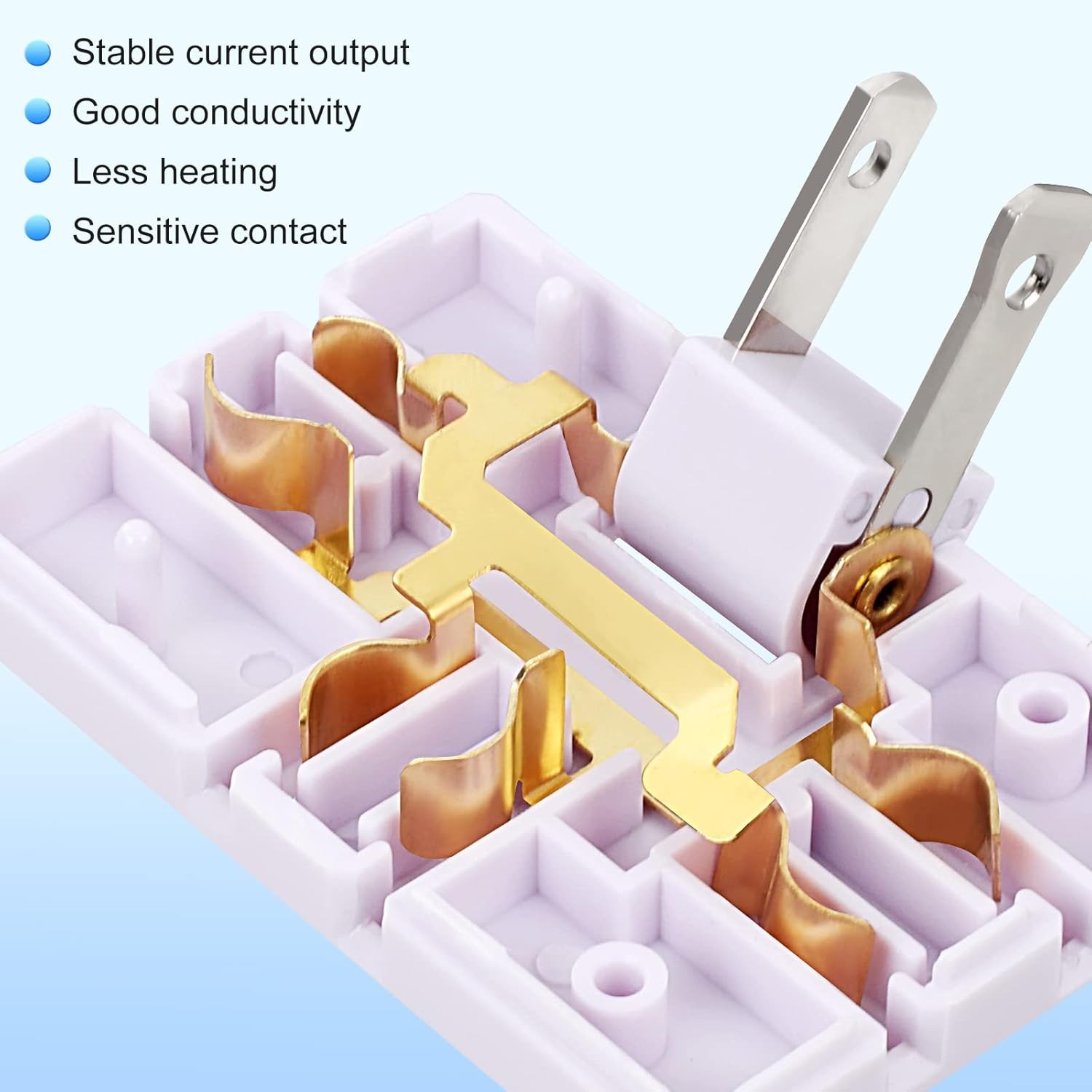 3 Pack AC Flat Wall Outlet Extender Flat Plug Adapter Outlet, Fold-Able
