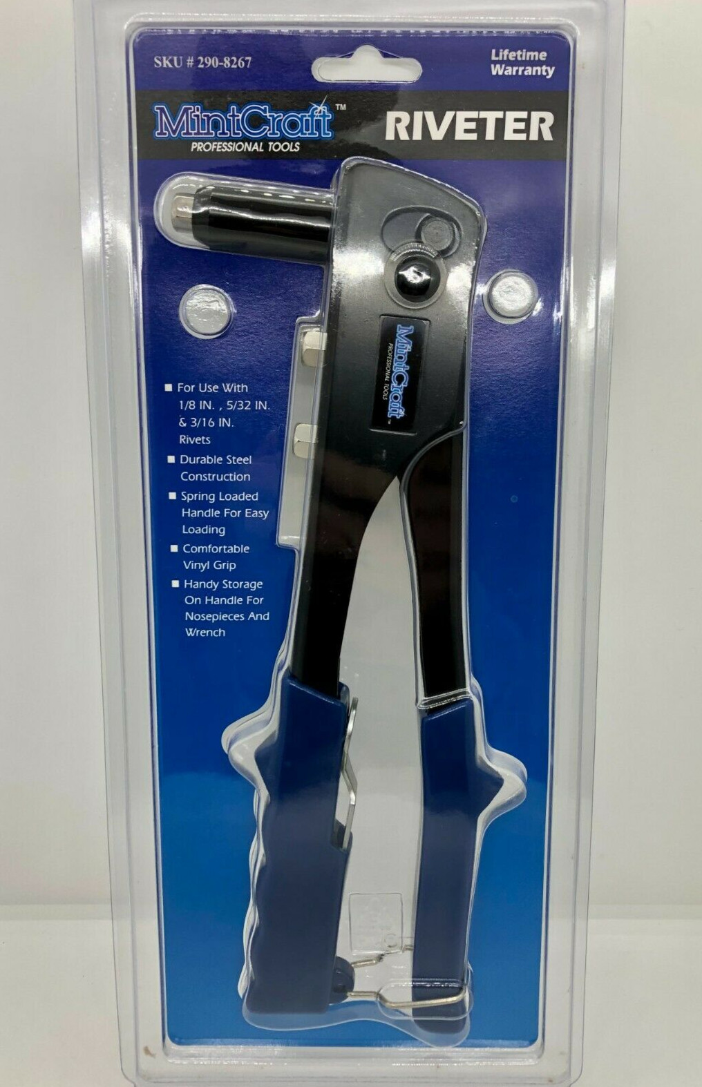 MintCraft Riveter 1/8" 5/32" 3/16" Professional Tool 290-8267 FREE SHIPPING a