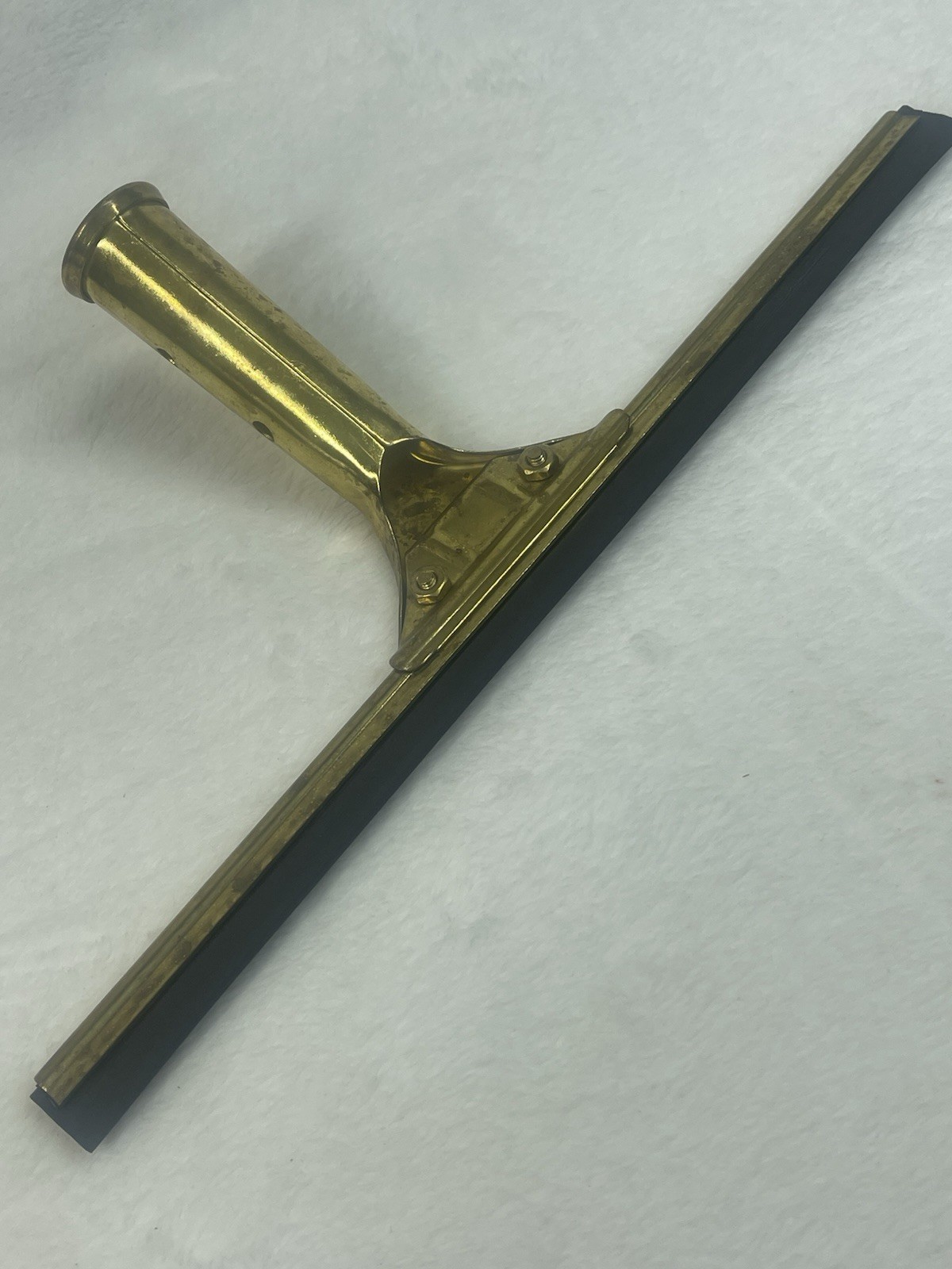 Vintage Ettore Master Brass Window Squeegee 11.5" USA Cleaning Tool