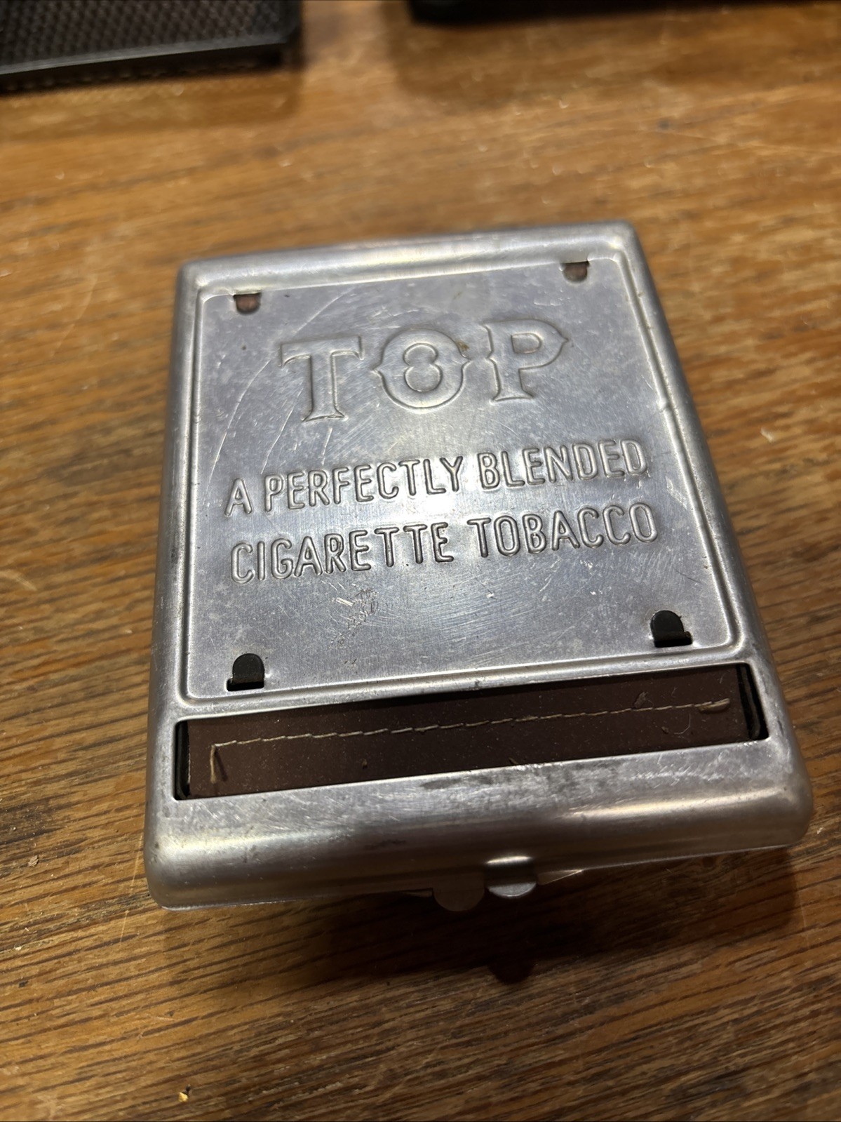 Vintage Top Cigarette Roller Pocket Travel Size Aluminum With Instructions