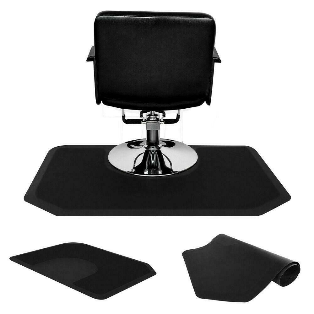 Hexagon 5'x4' 1/2" Thick Salon Mat Anti-Fatigue Barber Chair Floor Mat-Black