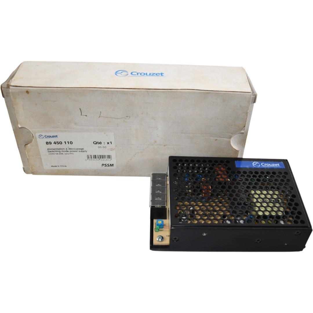 NEW Crouzet 89450110 Switching Mode Power Supply PSSM 12VDC 5A 60W