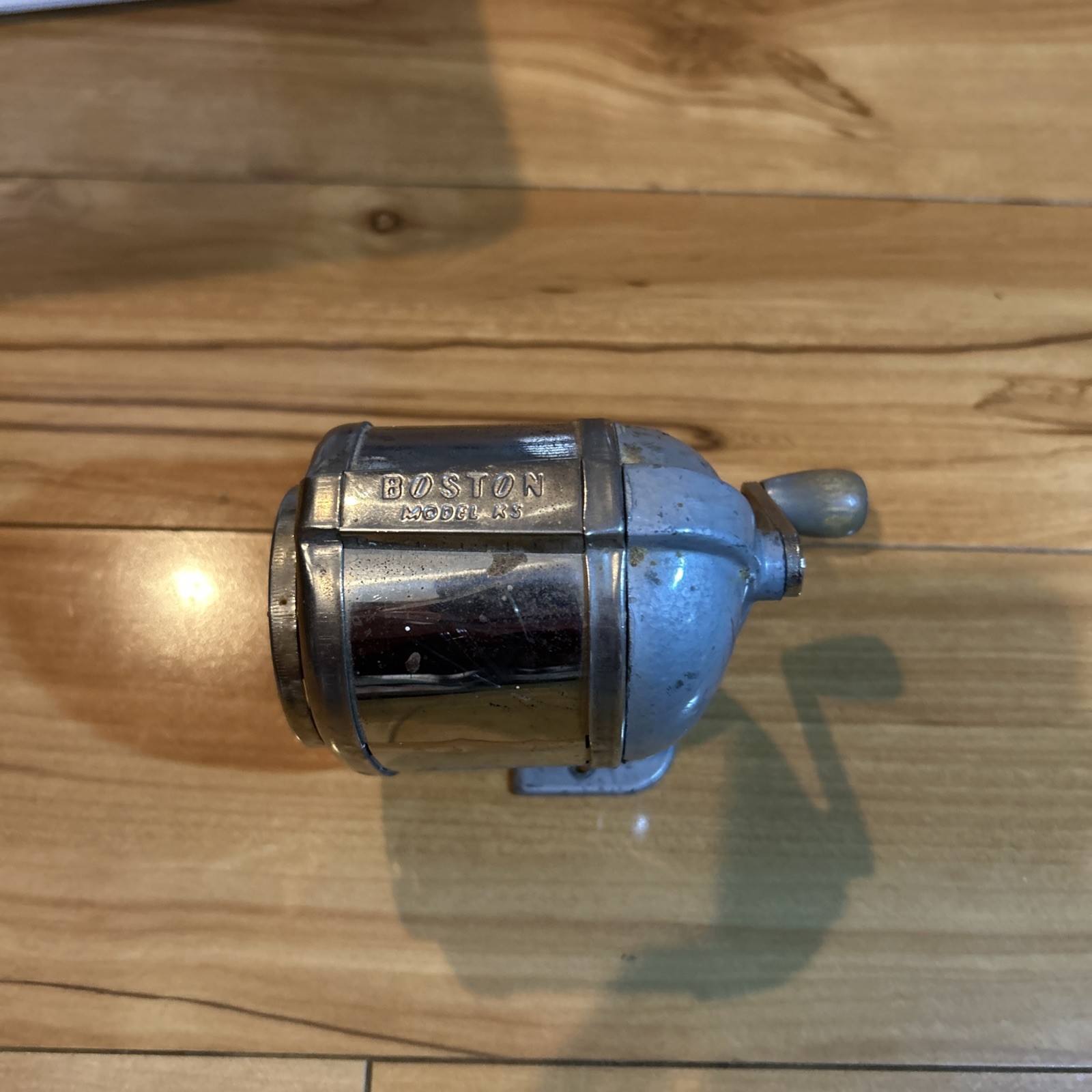 Boston Vintage Steel Manual Pencil Sharpener Crank Mountable