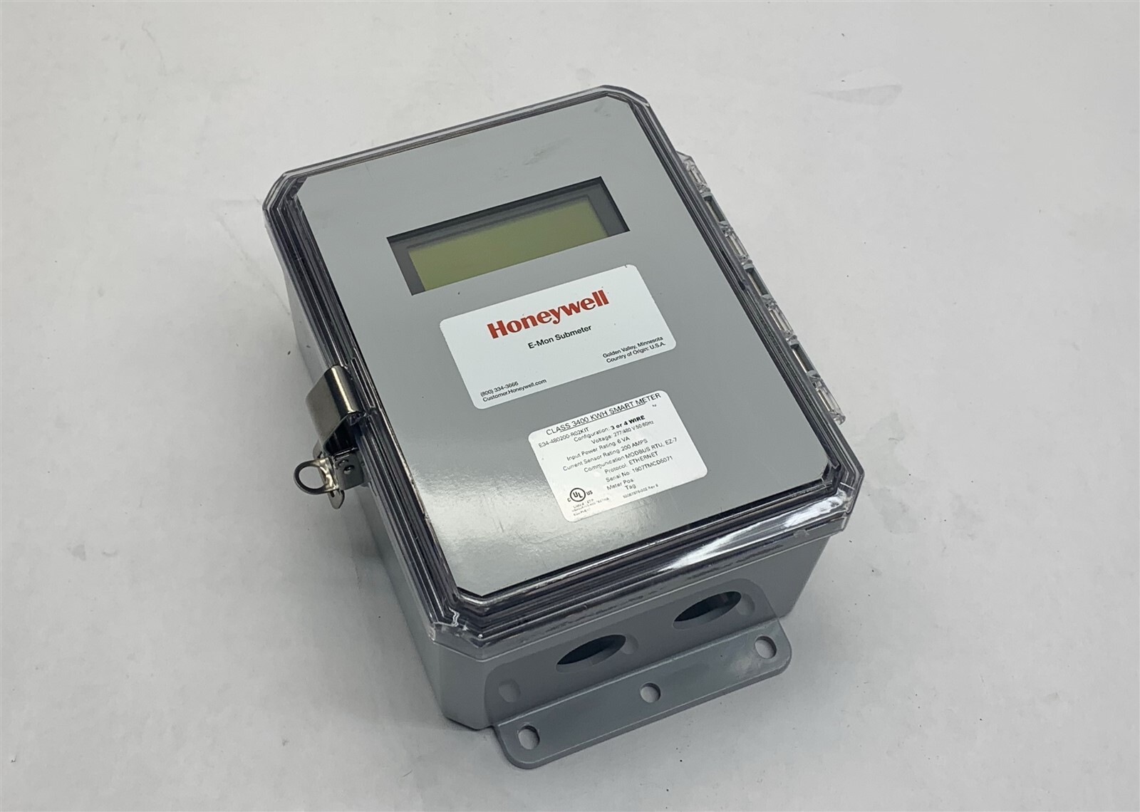 Honeywell E-Mon E34-480200-R-02-KIT Class 3400 kWh Meter Submeter 6VA 480V 200A