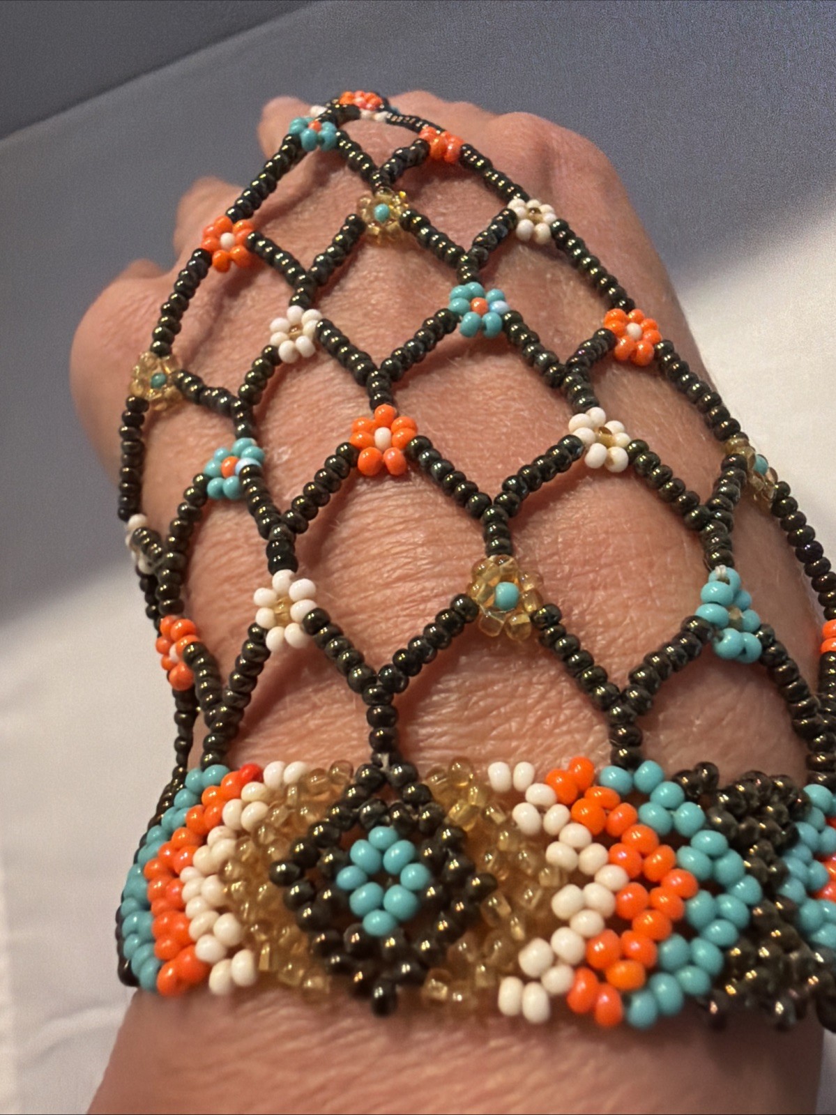 Beaded Hand Chain Bracelet - Never Worn