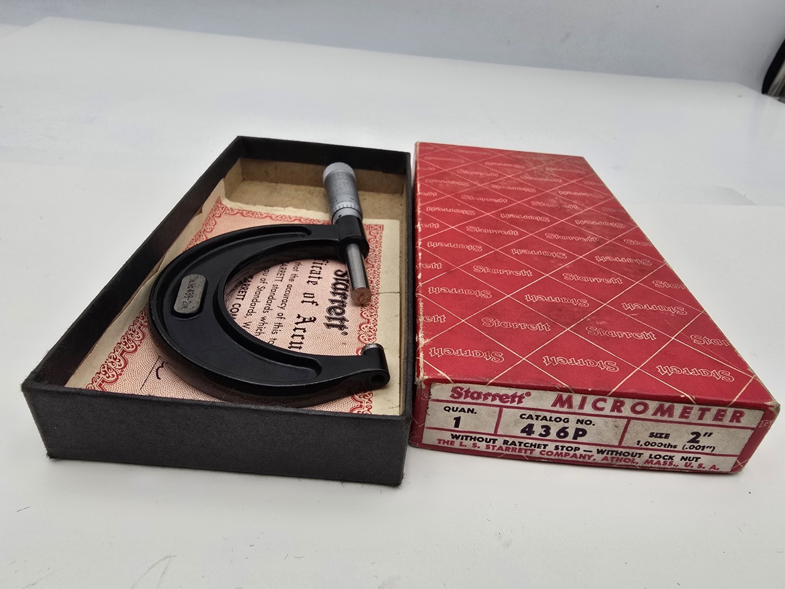 Starrett 436 Outside Micrometer 2" (.001") With Box