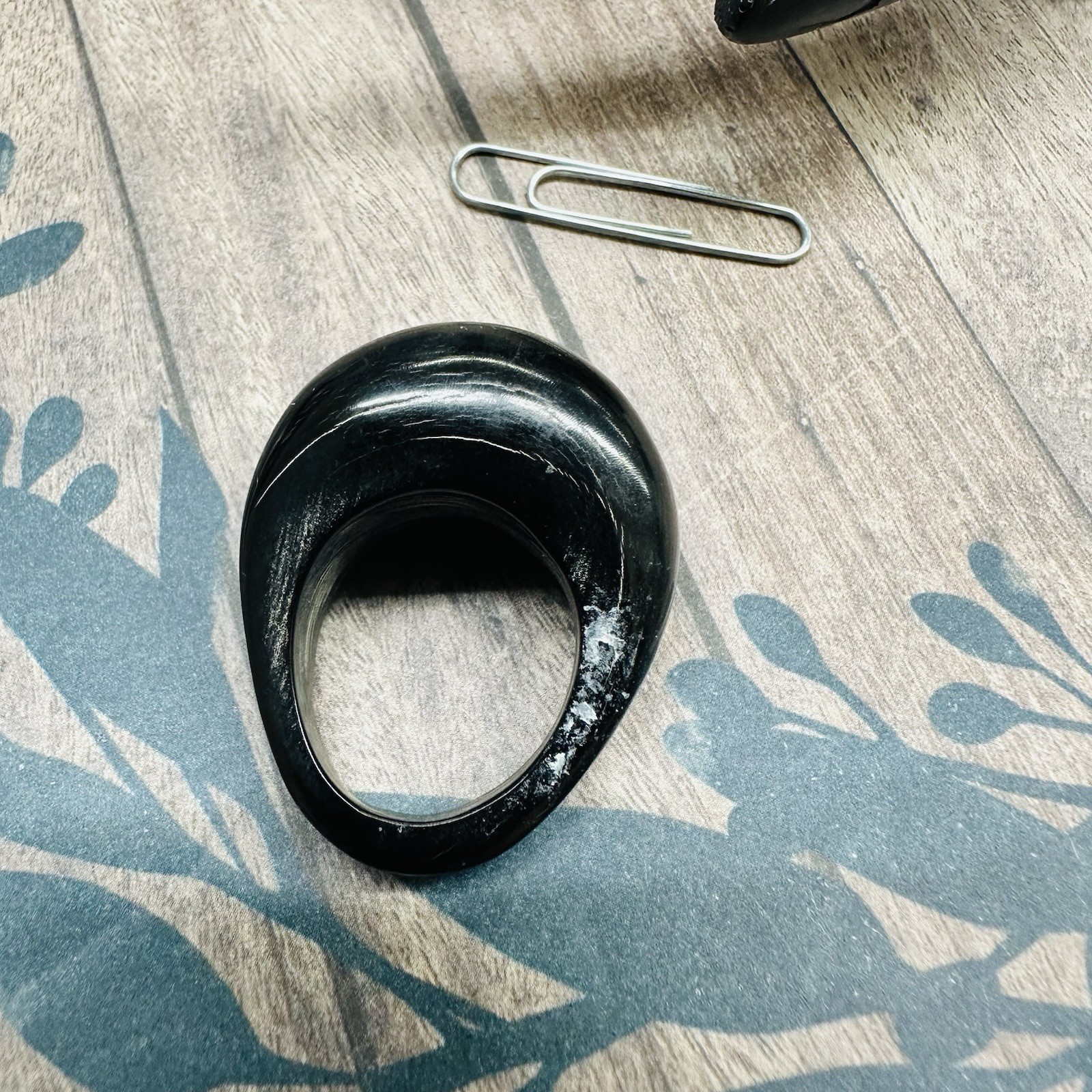 Artisan Made Carved Horn Ring B5