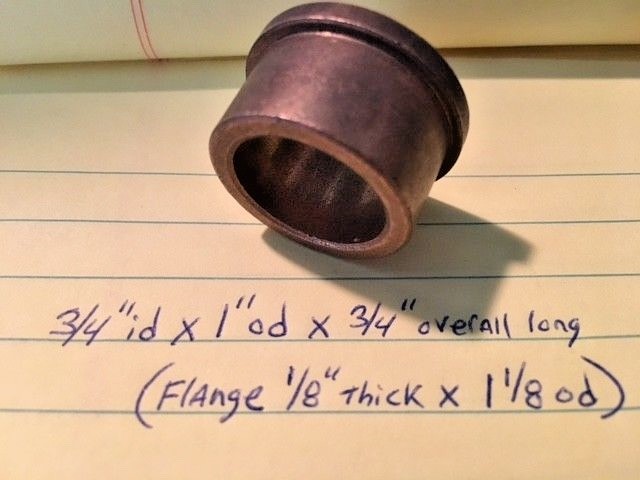 Oilite Flange Bushing Bronze 3/4 id x 1 x 3/4 Brass Bush Shim Spacer Bearing 16