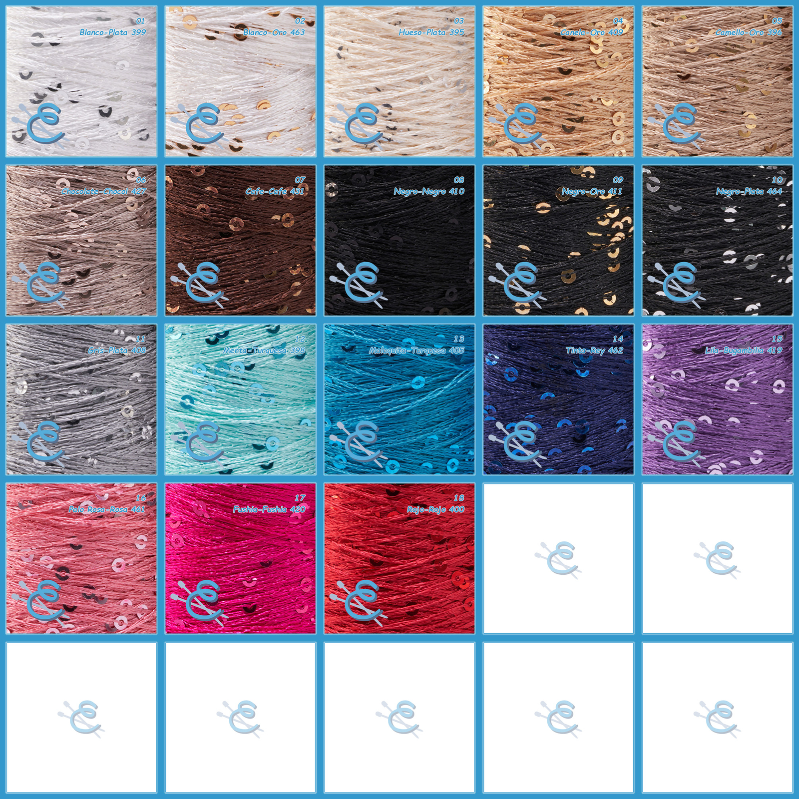 LENTEJUELA [Cone 50grs] - Fine Sequin Shiny Thread for Crafts
