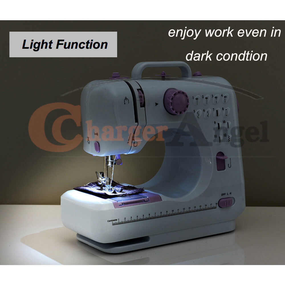 Household Sewing Machine,Free-Arm Sewing Machine w/Expansion Platform 12 Stitche