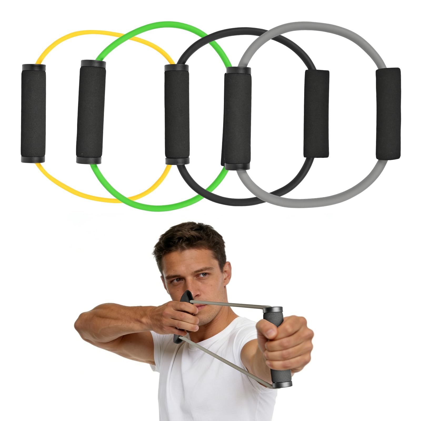 SPG Archery Bow Trainer - 20 30 40 50 LBS Strenth 40LBS Black