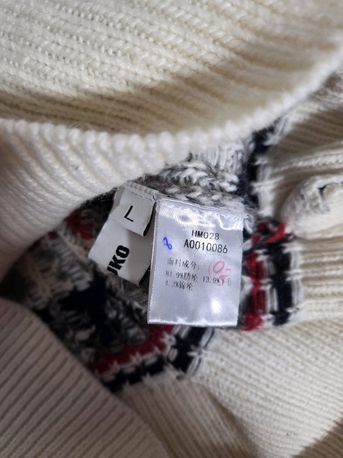 Ayuko Elephant Knit Fairisle Jumper Size Large