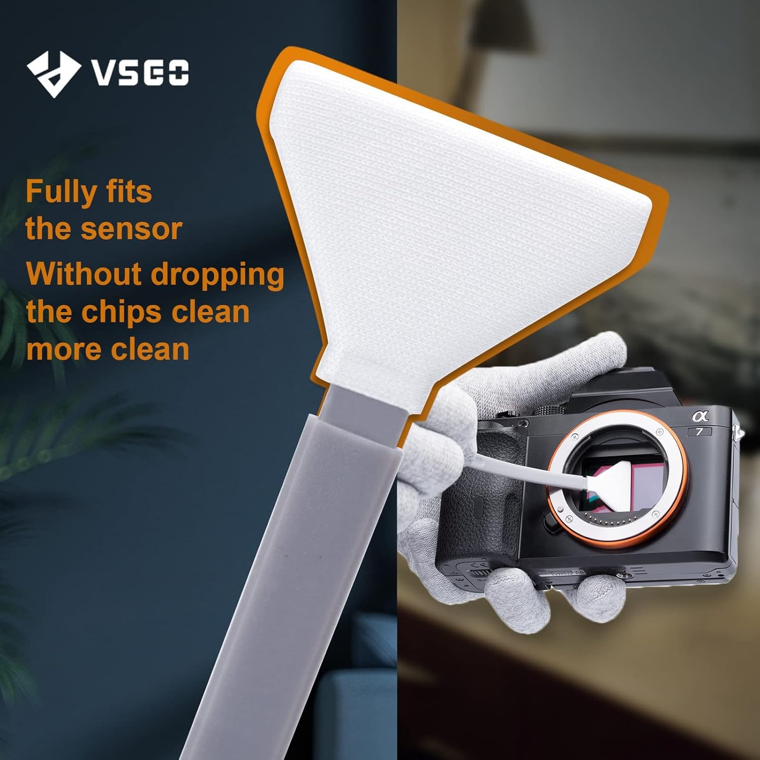 VSGO VS-S03E Full Frame Sensor Cleaning Kit, 12pcs Swabs & 10ml...