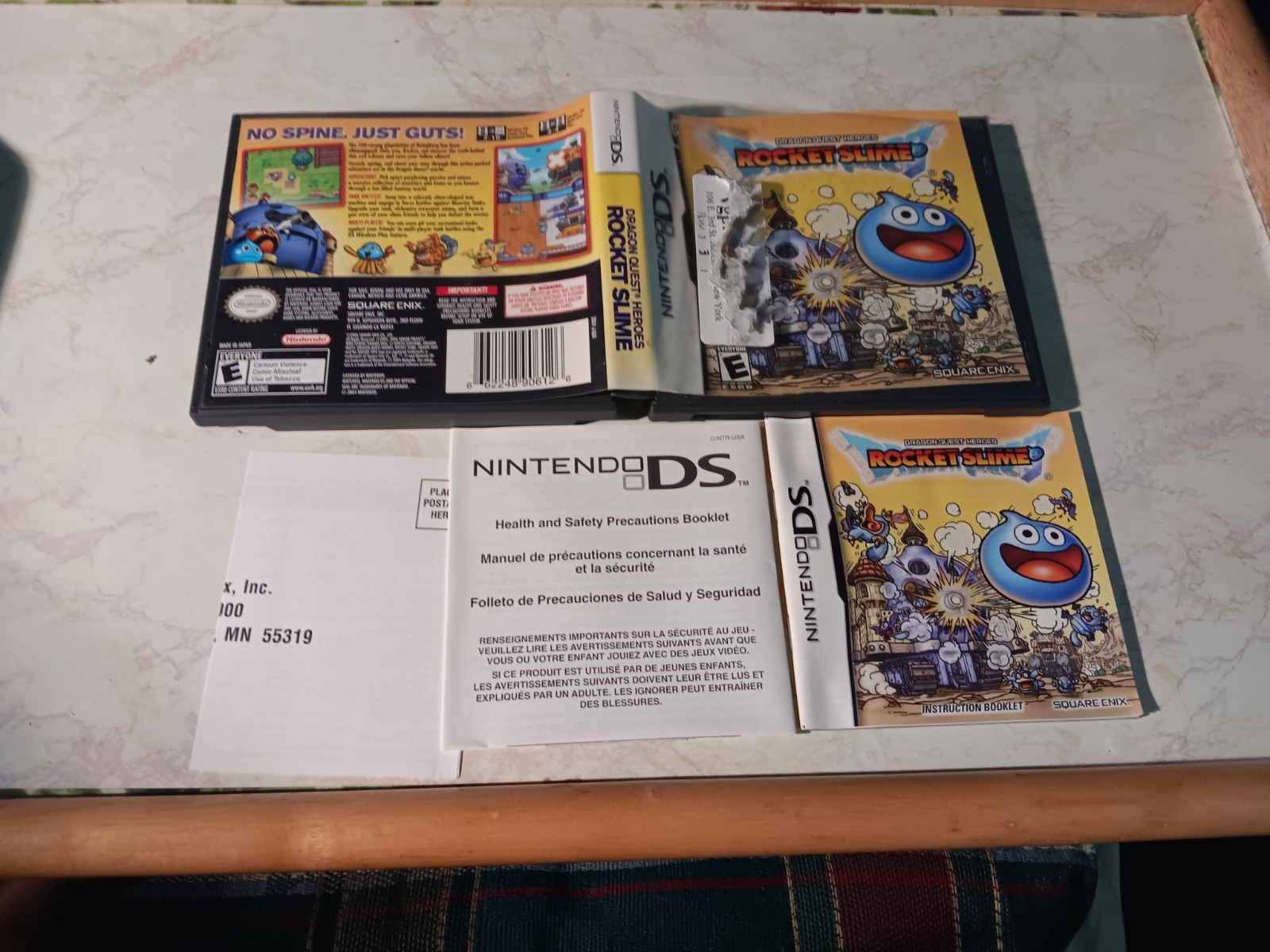 BOX ONLY + MANUAL Dragon Quest Heroes Rocket Nintendo DS NO GAME