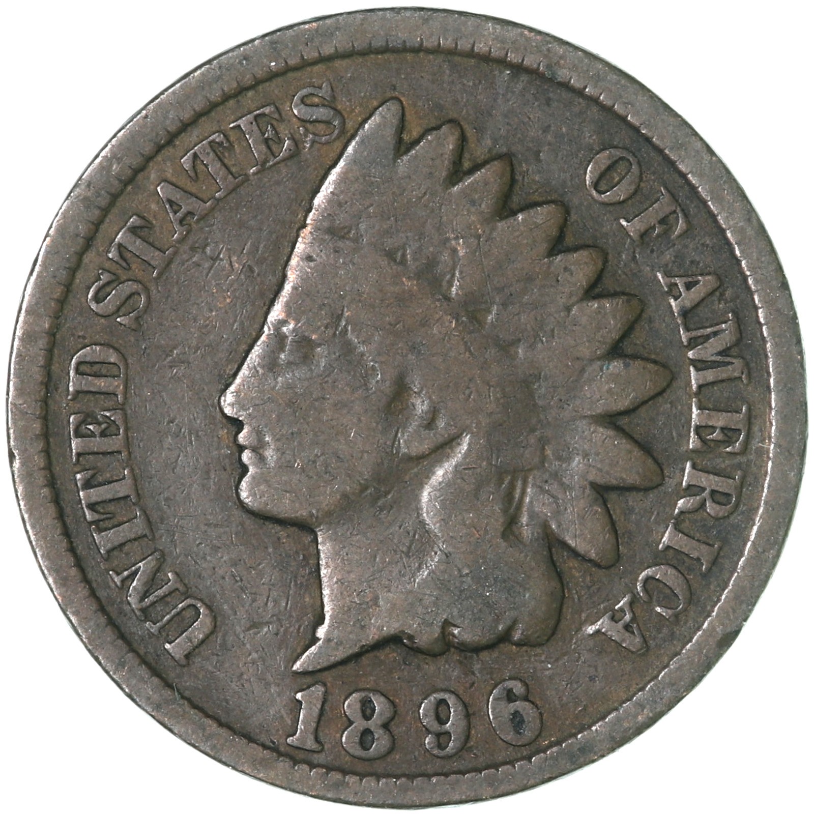 1896 (P) Indian Head Cent Good Penny GD
