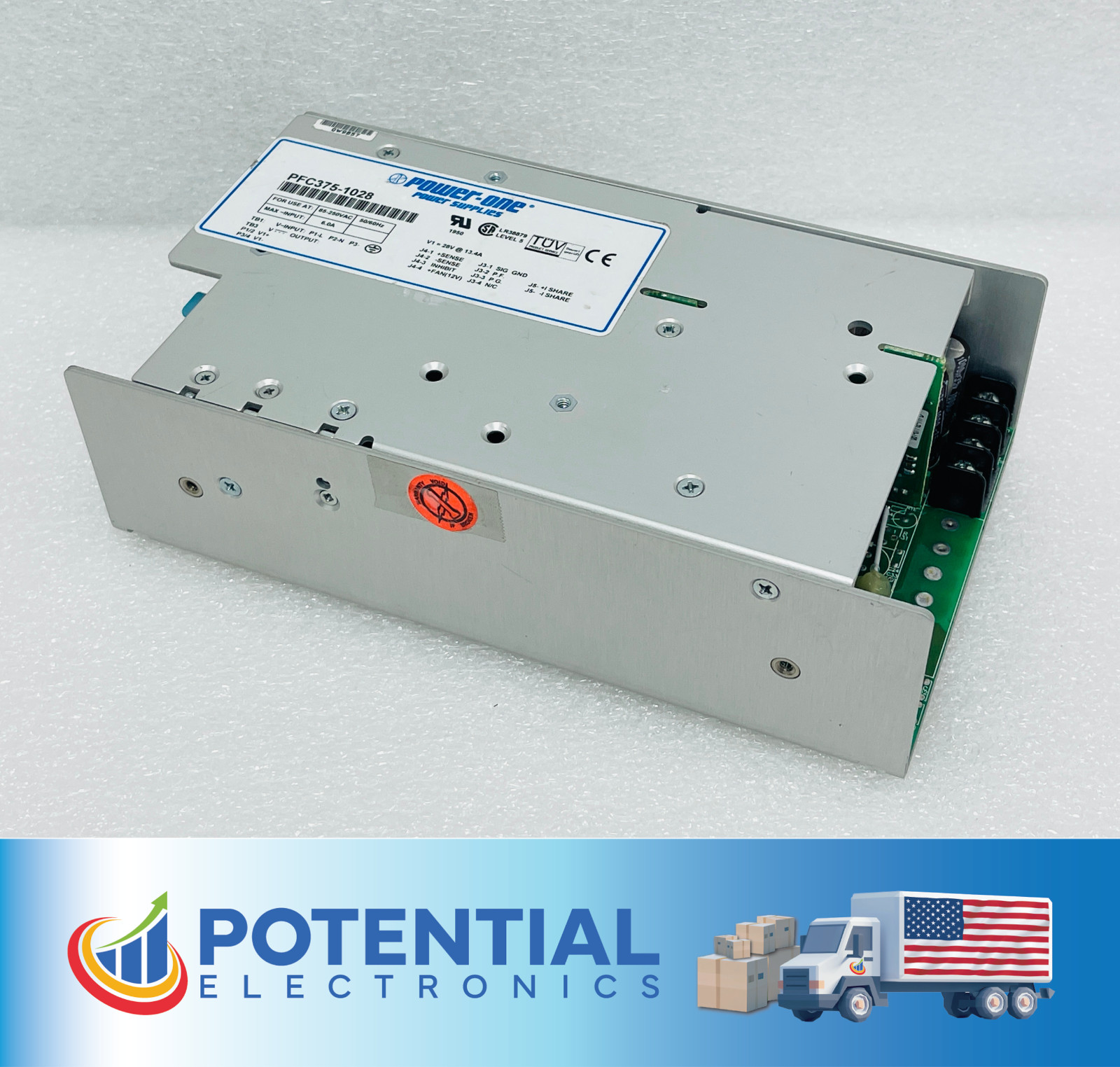 USED - POWER-ONE PFC375-1028 SWITCHING POWER SUPPLY 28V 13.4 AMP / FREE SHIPPING