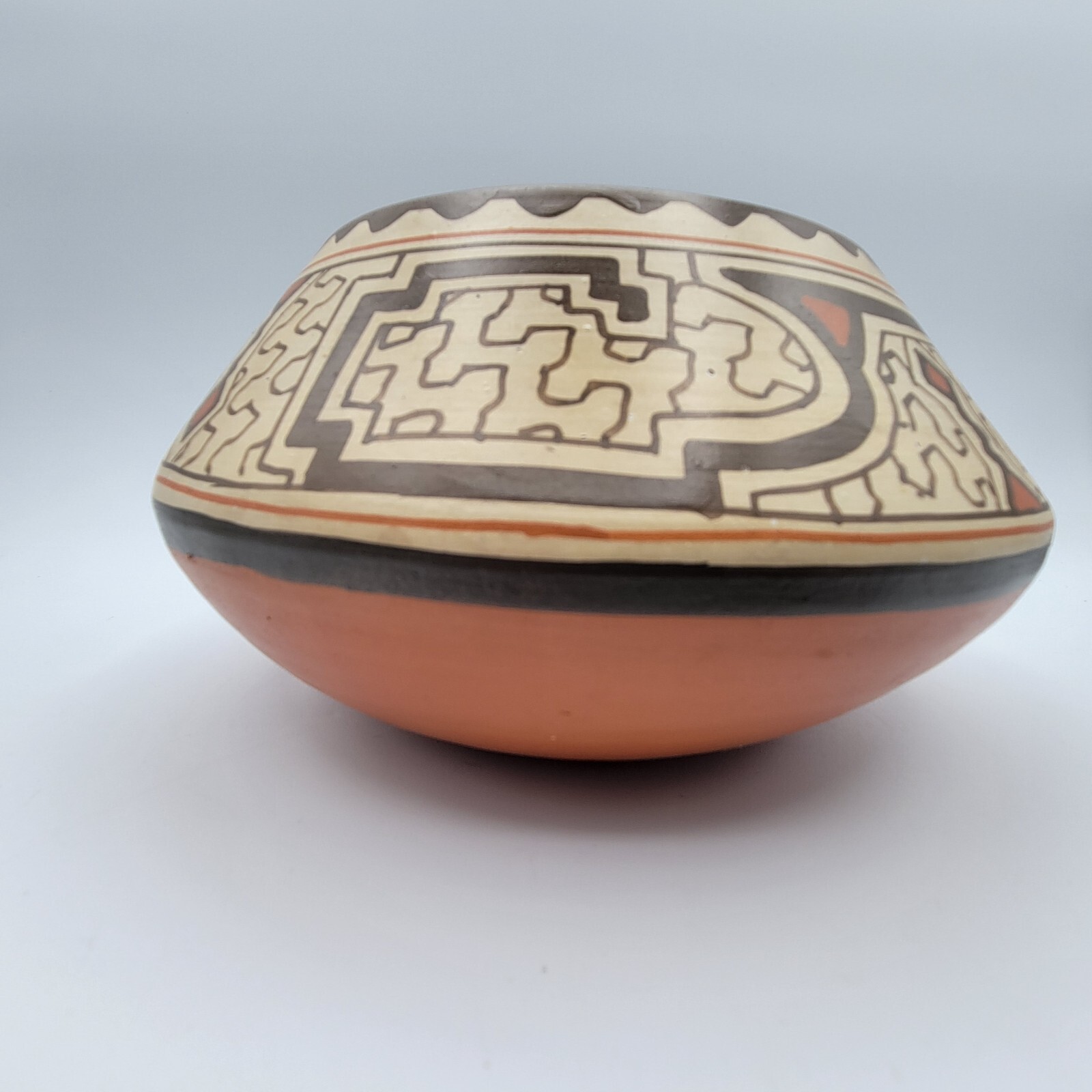 Shipibo Conibo Peruvian Pottery Bowl Handmade