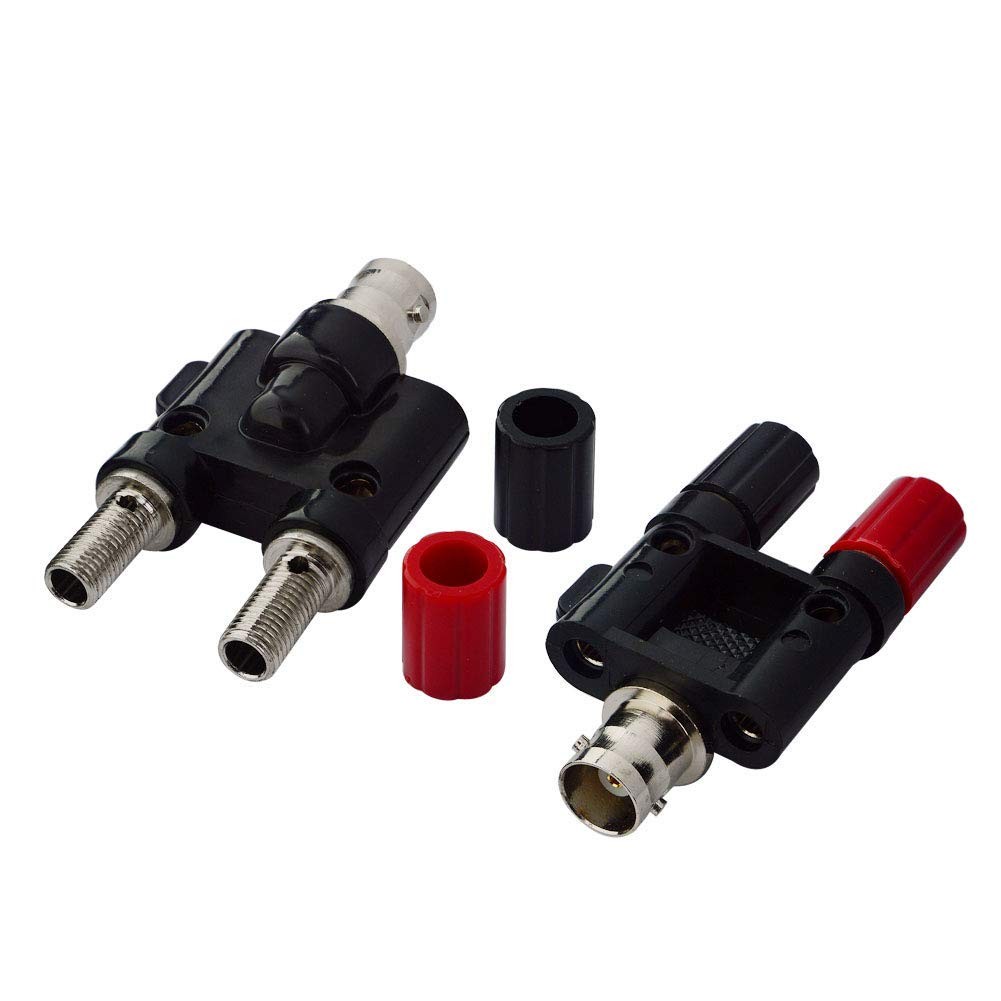 onelinkmore BNC Female to Dual Banana Socket Binding Post RF 2 PCS