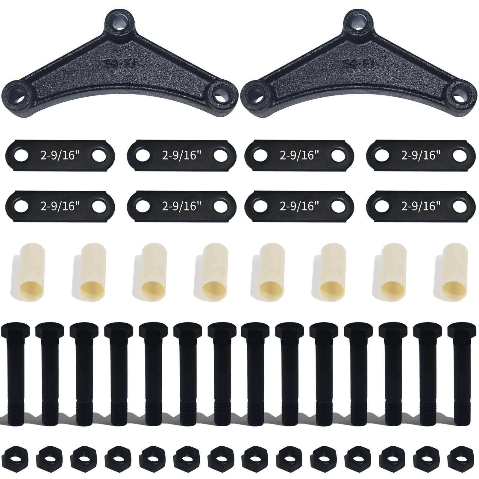 iBroPrat Trailer Shackle Kit,Single Trailer Axle Shackle Kit for Double Eye S...