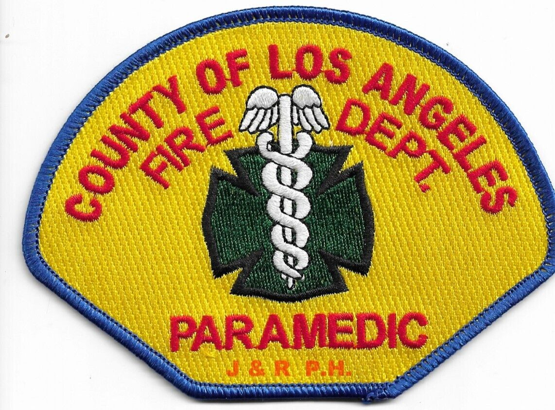 Los Angeles County  PARAMEDIC, California  (4.75" x 3.5" size) fire patch