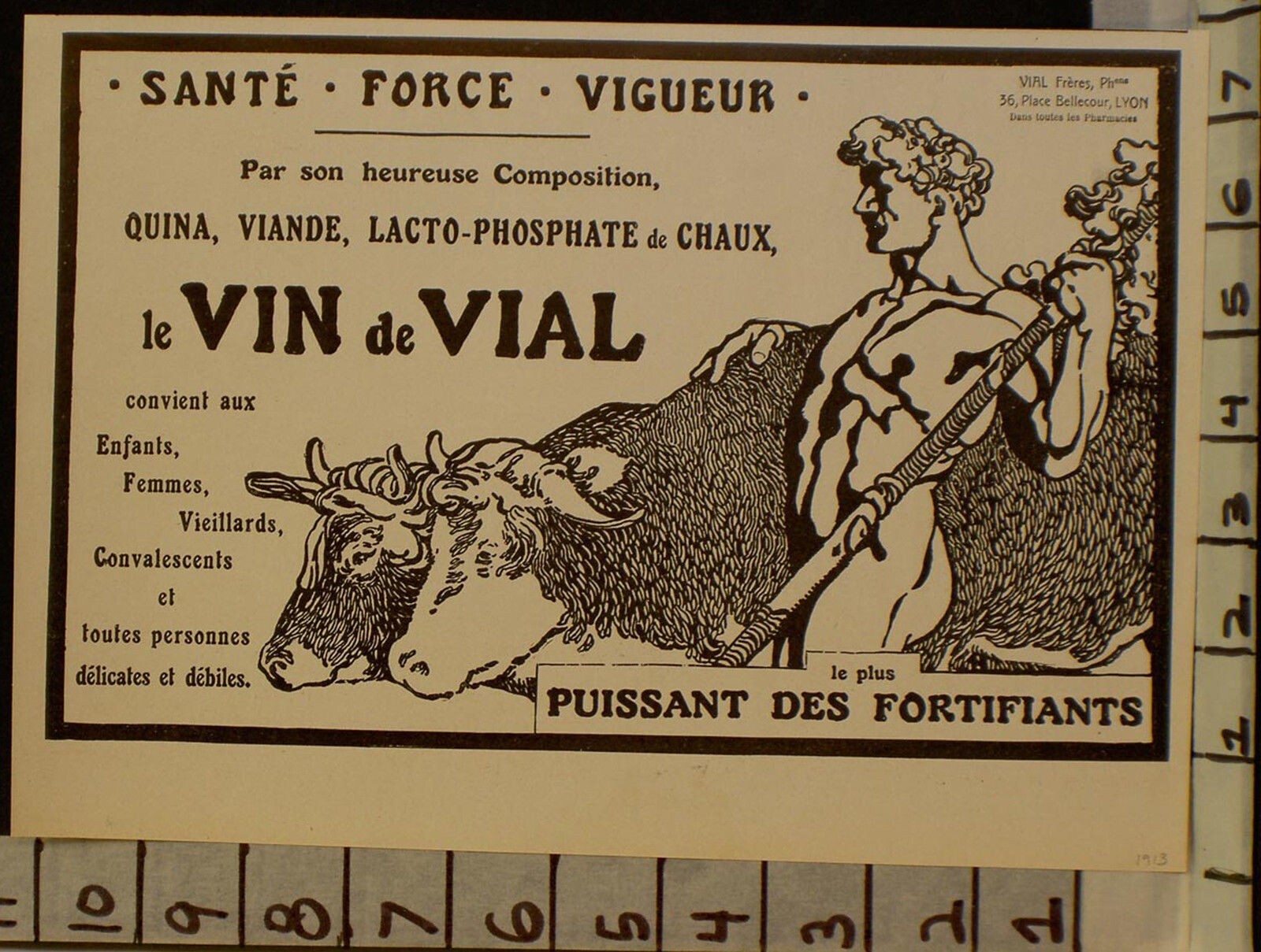 1913 VIAL MEDICAL MILK HEALTH COW QUACK NUDE MAN DAIRY FARM DRINK  229122915