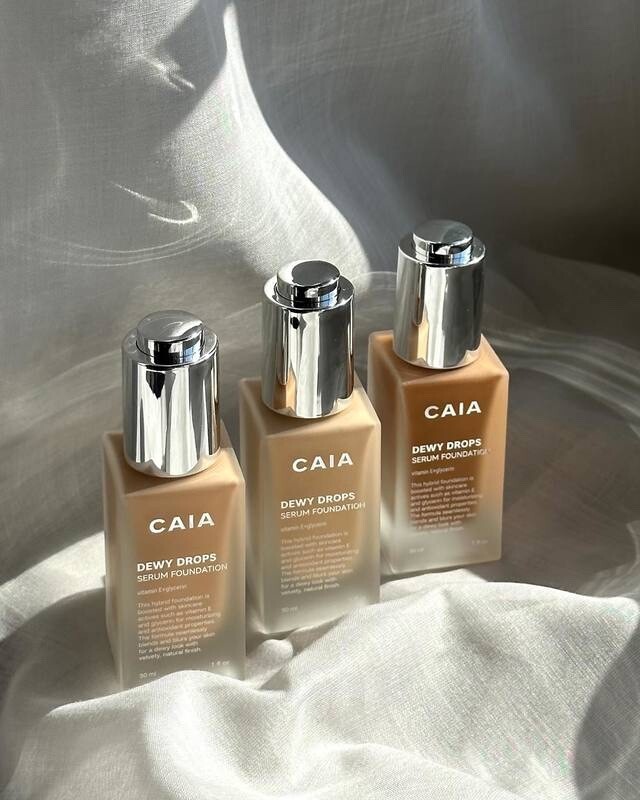 CAIA NEW SHADES! Dewy Serum Foundation Vitamin E+Glycerin 30ml/1fl oz FULLSIZE