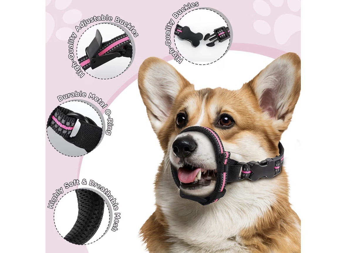 Bonthee dog muzzle adjustable , lightweight soft , allows Drinking Size XXL