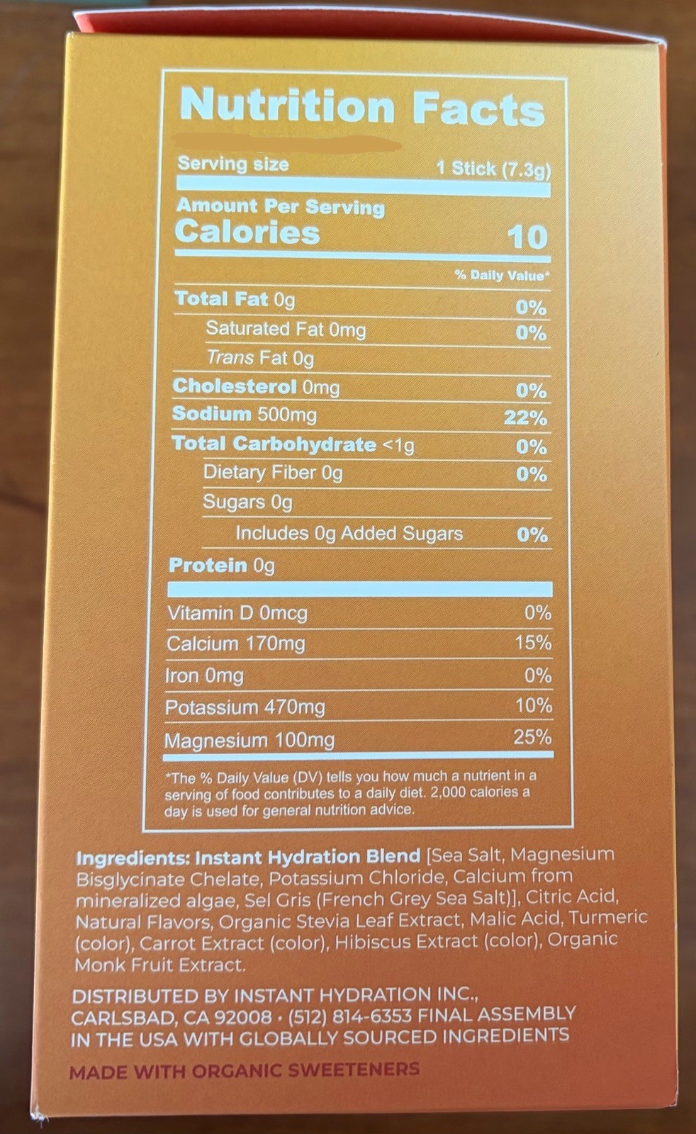 Instant Hydration ~ Max Holloway, 12 Pack~ Mango Pineapple Hydration Electrolyte