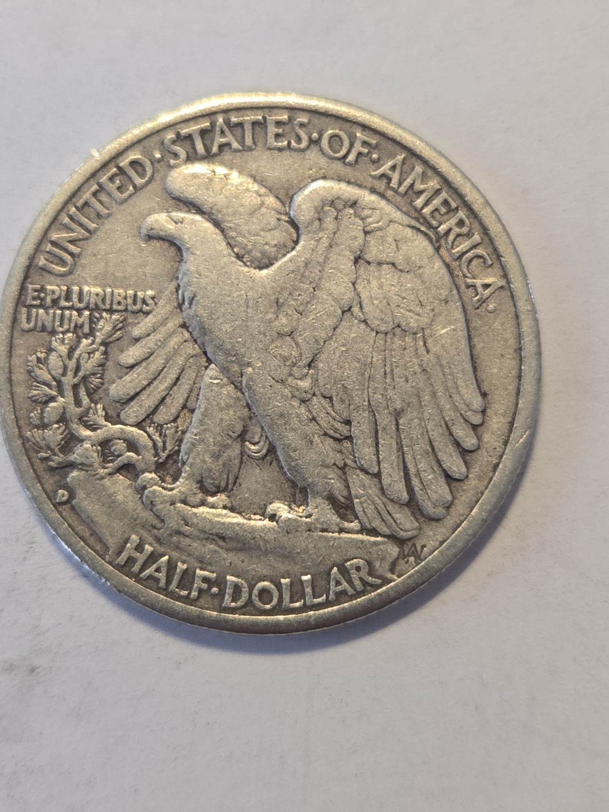 1943-D Walking Liberty Half Dollar VF Condition