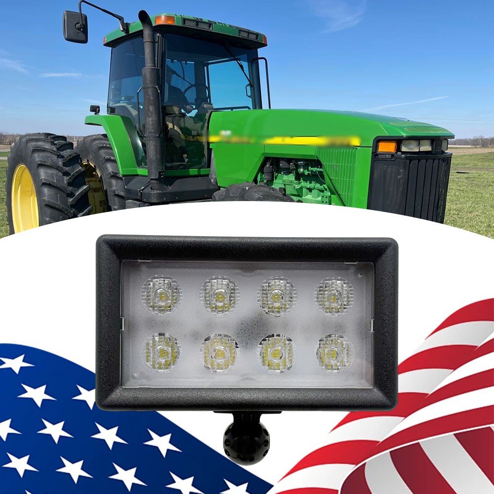 LED Headlight Flood Work Light For John Deere 7200 7210 8100 8110 9100 9200 9300