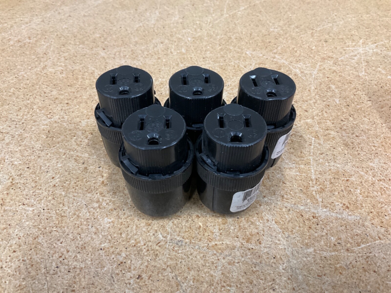Lot of 5 Pass & Seymour 5296-BKCC20 Receptacle Black 15A 125V