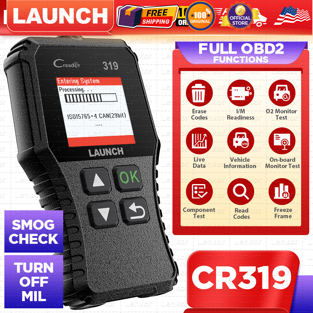2024 LAUNCH CR319 Check Engine Code Reader with Full OBD2 Functions Reset Tool