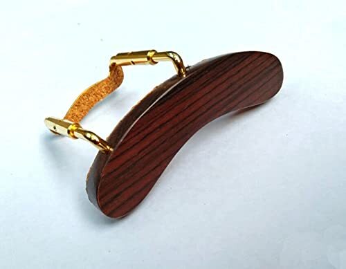 Mandolin Armrest Rosewood wood with Golden color U clamp Standard, Brown