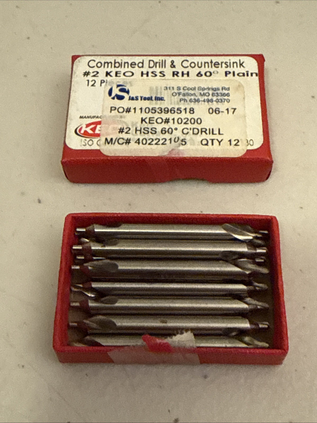 KEO Cutters Combined Drill & Countersinks #2 HSS RH 60 Deg Plain 10300 (9)